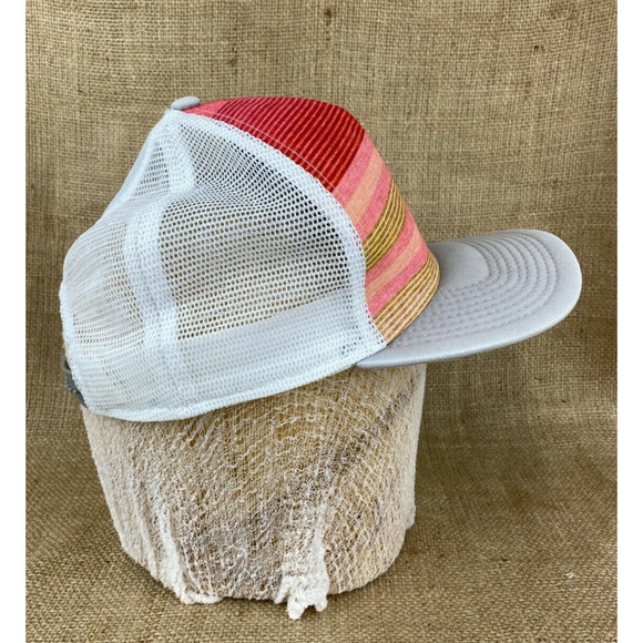 Hurley Mesh Snapback Truckers Hat Striped Front Cap - Picture 6 of 8